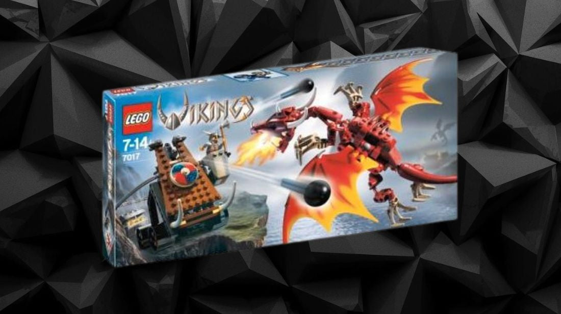 LEGO 7017 Viking Catapult vs. the Nidhogg Dragon - Retired Vikings Set