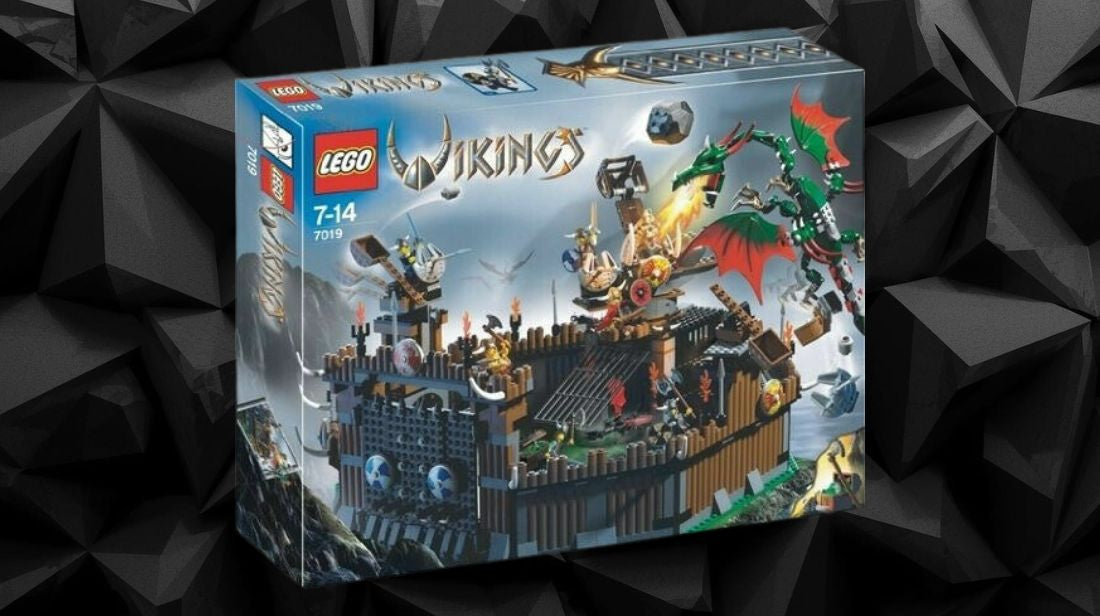 LEGO 7019 Viking Fortress vs. the Fafnir Dragon - Retired Vikings Set
